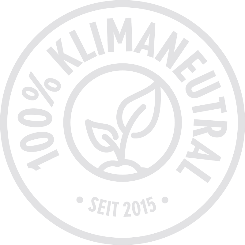 Badge «100% Klimaneutral seit 2015»